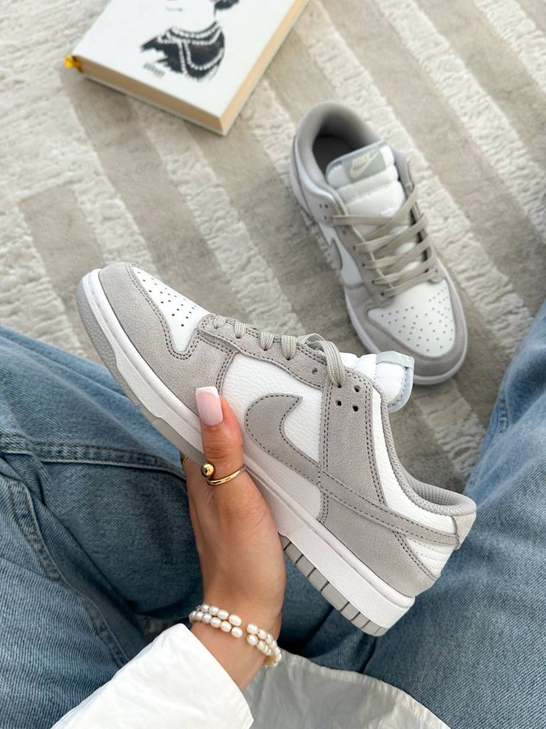 Кросівки білі з сірим Nike Dunk Low Grey