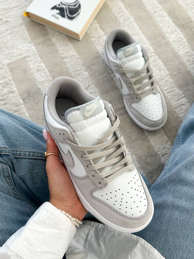 Кросівки білі з сірим Nike Dunk Low Grey