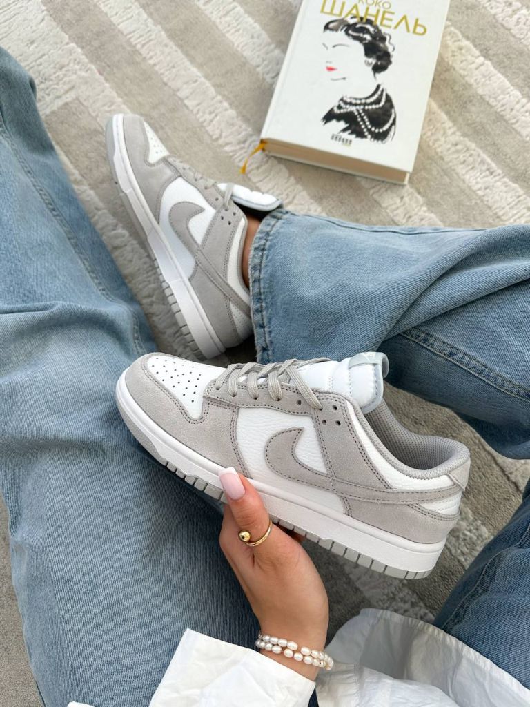 Кросівки білі з сірим Nike Dunk Low Grey
