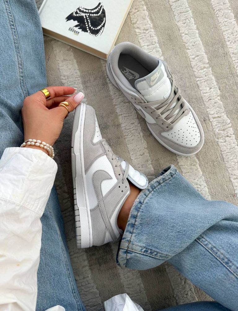 Кросівки білі з сірим Nike Dunk Low Grey