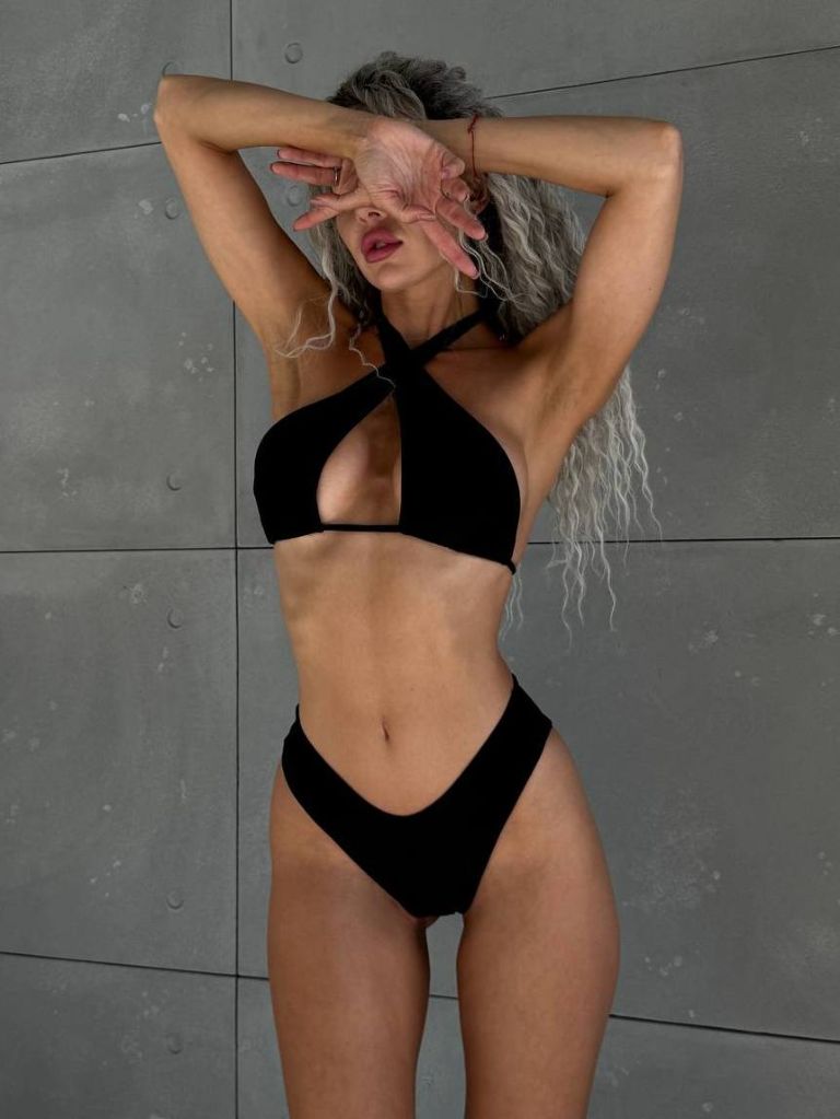 Купальник хальтер з плавками бразиліана