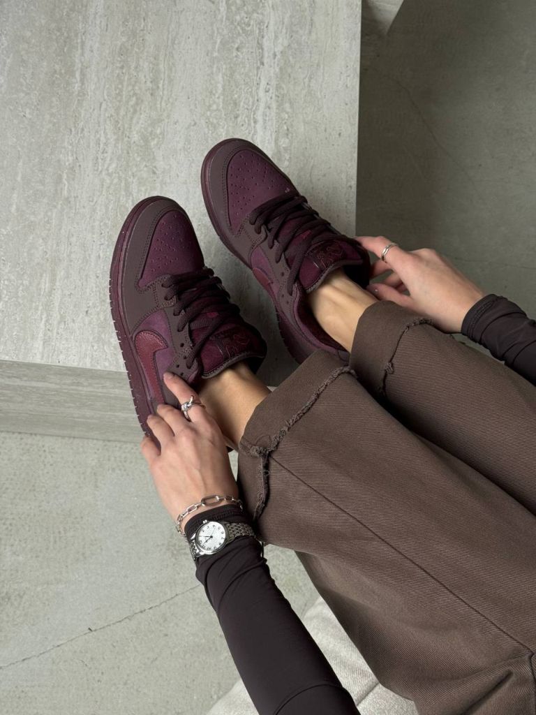 Кросівки бургунді Nike Dunk Low Burgundy