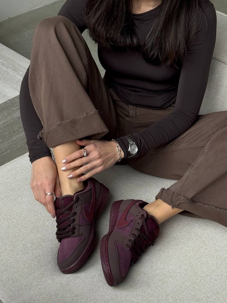 Кросівки бургунді Nike Dunk Low Burgundy