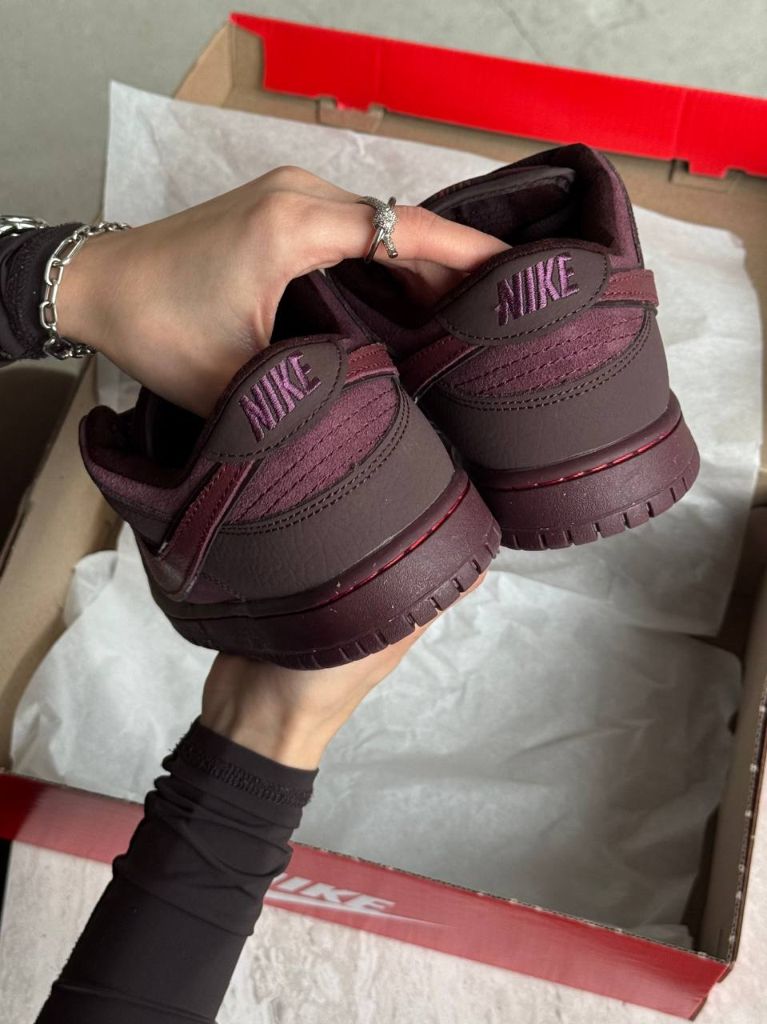 Кросівки бургунді Nike Dunk Low Burgundy