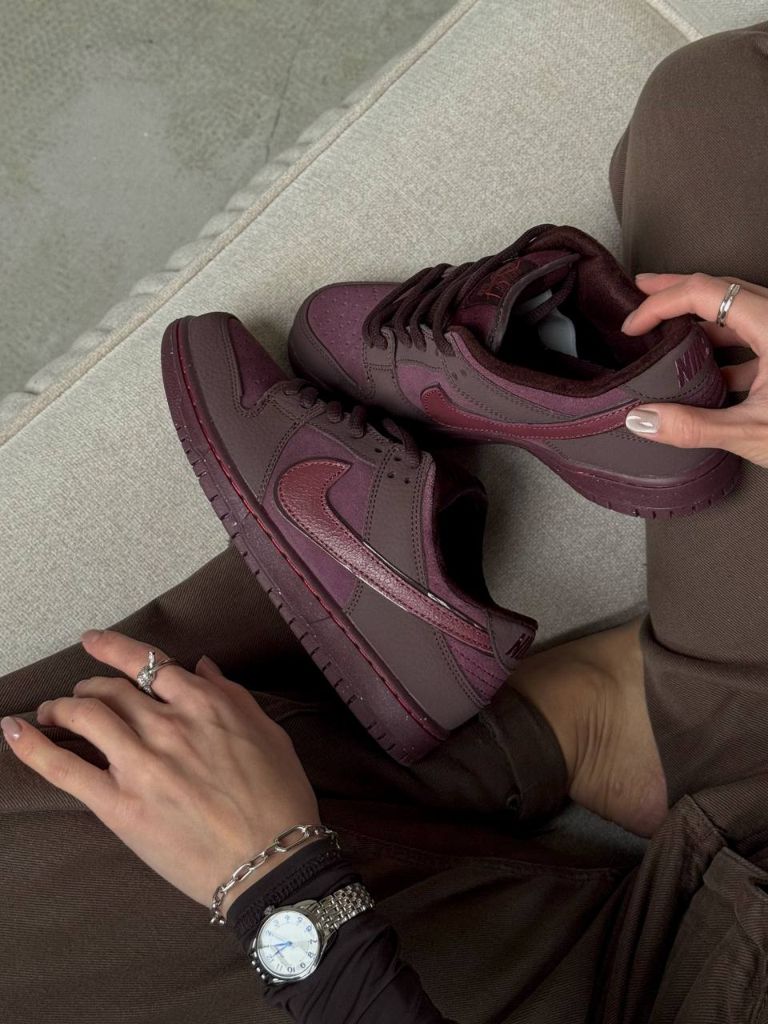 Кросівки бургунді Nike Dunk Low Burgundy