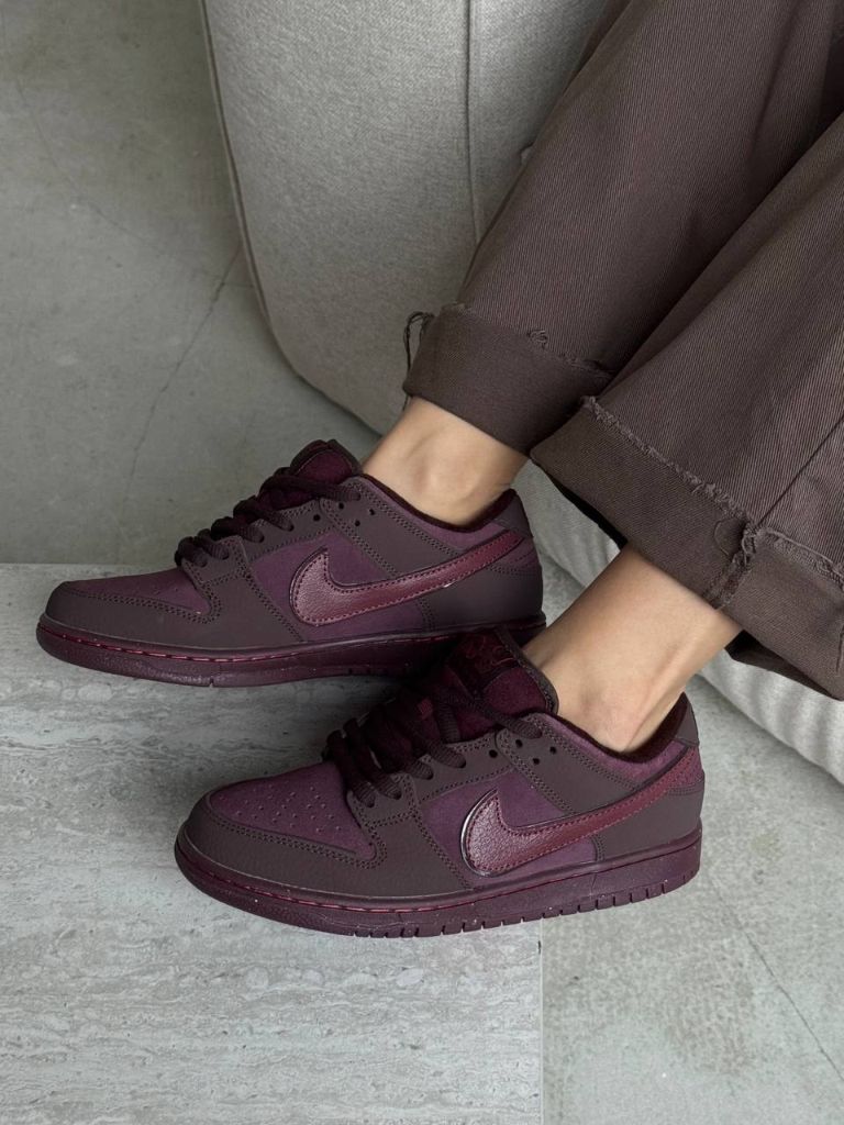 Кросівки бургунді Nike Dunk Low Burgundy