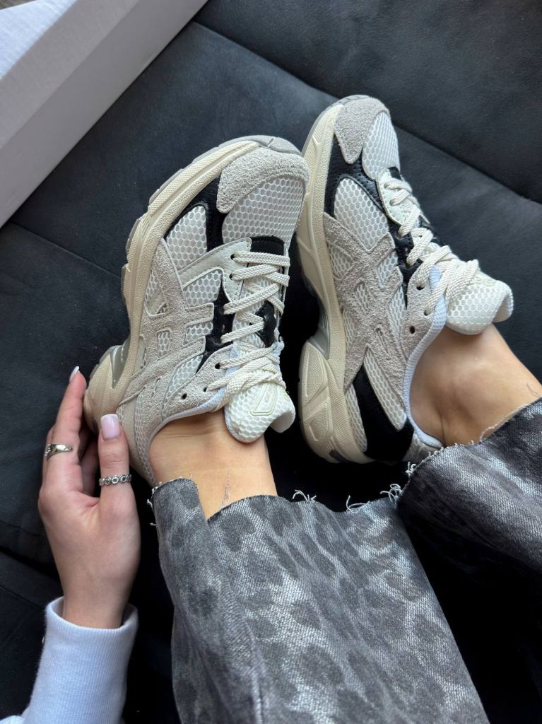 Кросівки бежеві Asics Gel-1130 White Black