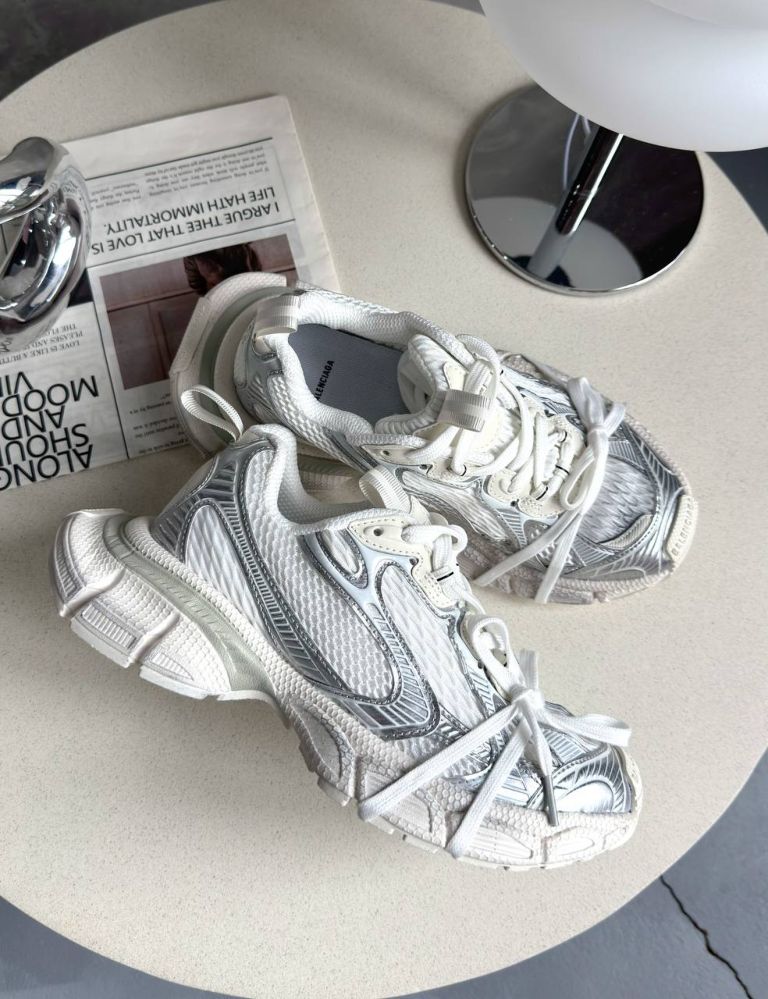 Кросівки срібні Balenciaga 3XL Silver White
