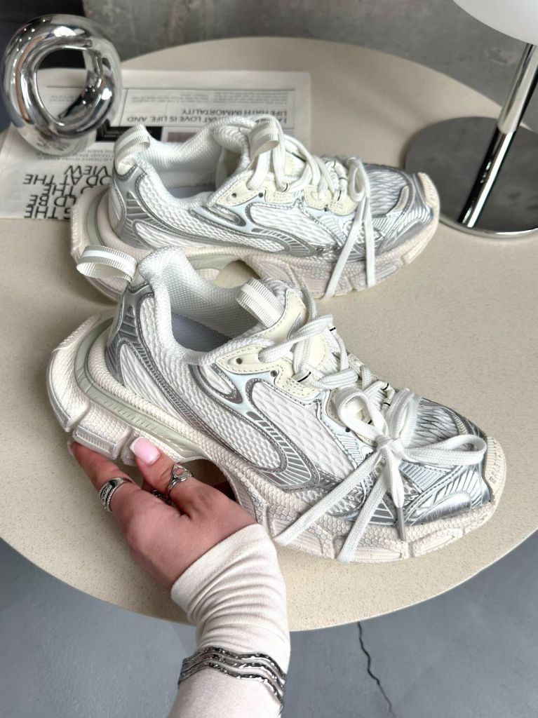 Кросівки срібні Balenciaga 3XL Silver White