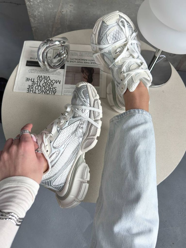 Кросівки срібні Balenciaga 3XL Silver White