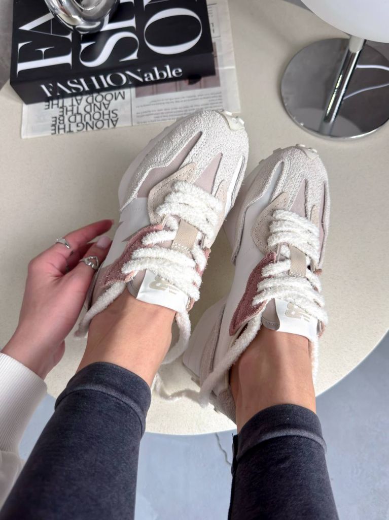 Кросівки фактурні New Balance 327 Beige Brown