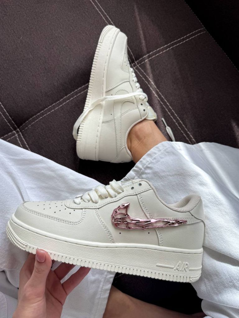 Кросівки бежеві Nike Air Force 1 Molten Silver