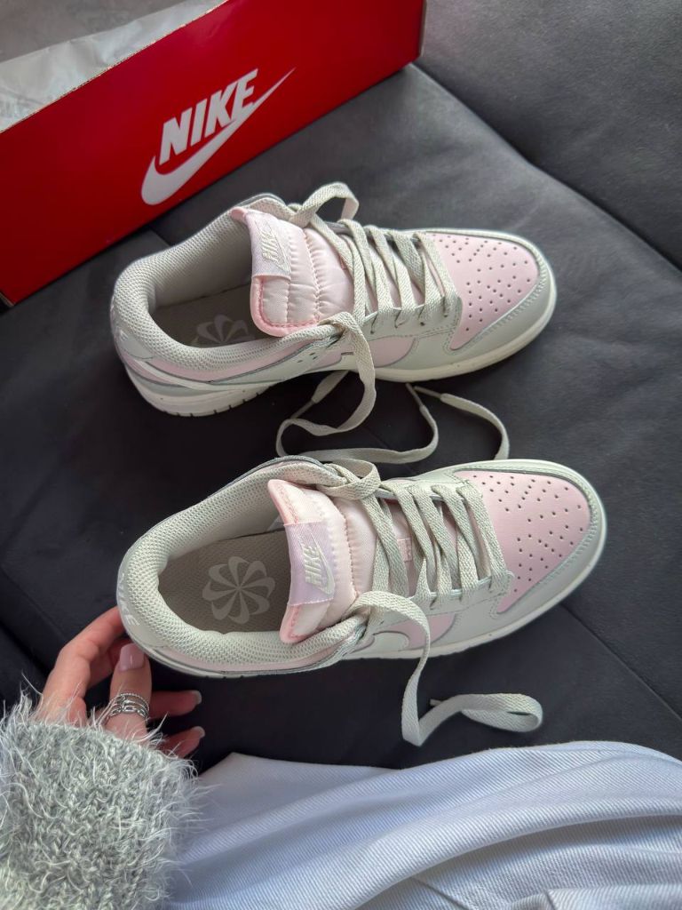 Кросівки рожево-сірі Nike Dunk Low Pink Grey