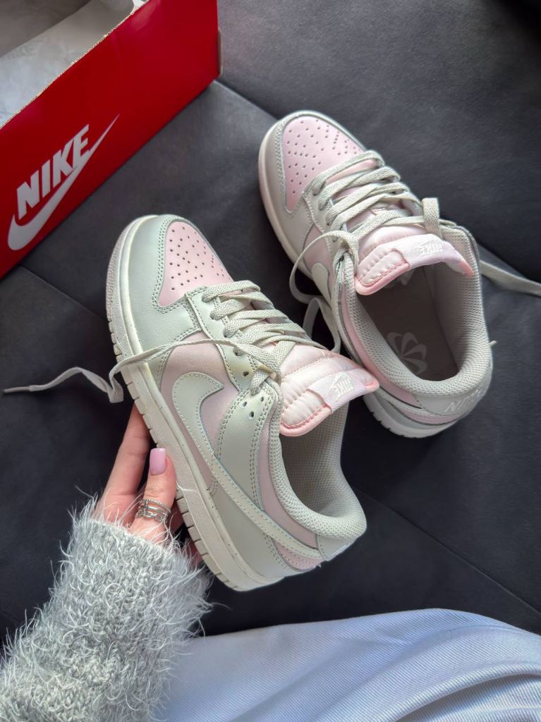 Кросівки рожево-сірі Nike Dunk Low Pink Grey