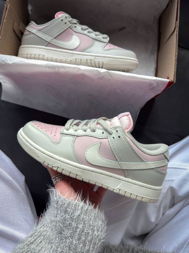 Кросівки рожево-сірі Nike Dunk Low Pink Grey