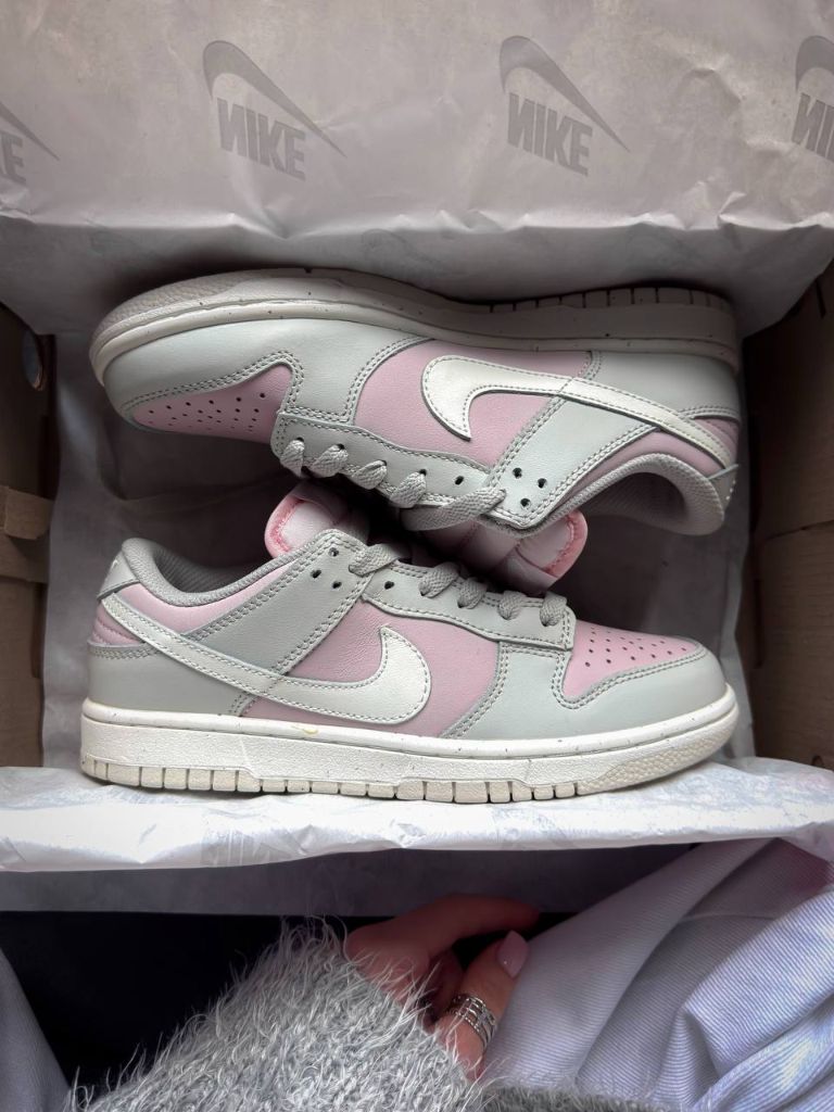 Кросівки рожево-сірі Nike Dunk Low Pink Grey