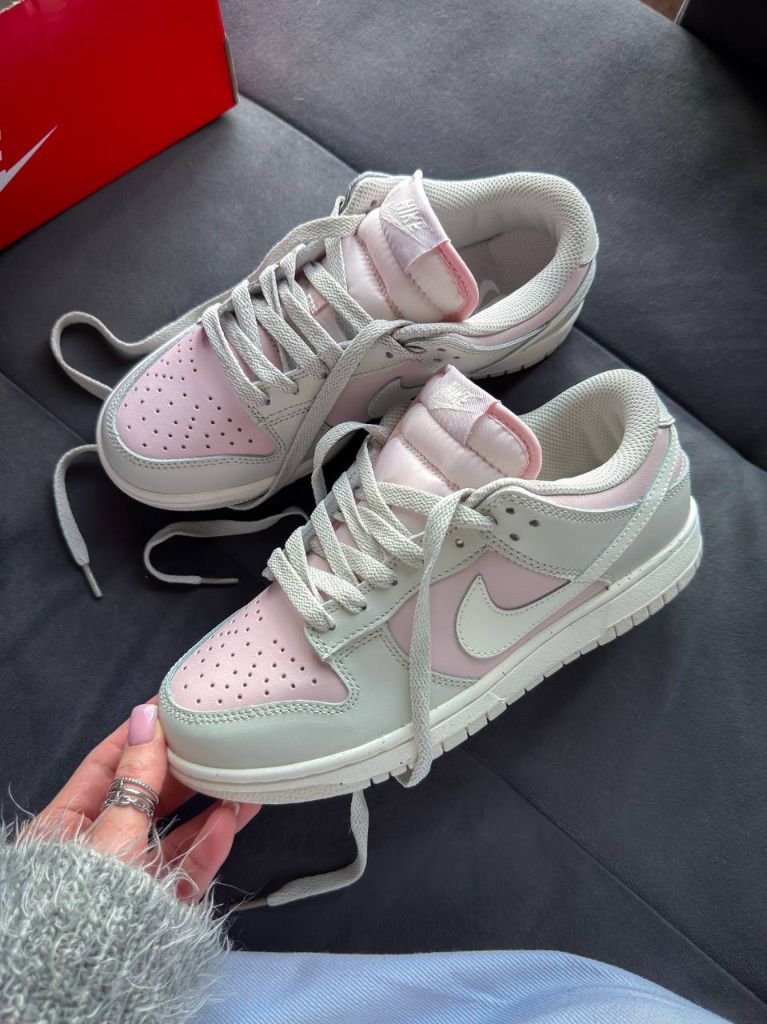 Кросівки рожево-сірі Nike Dunk Low Pink Grey