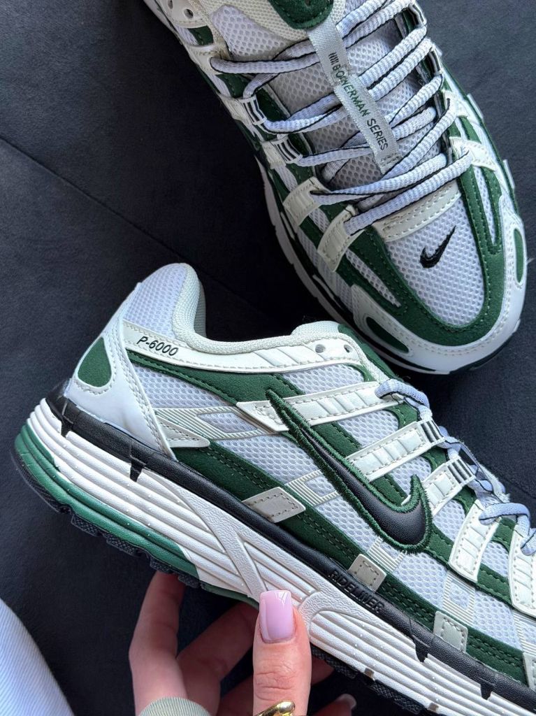 Кросівки Nike P-6000 White Green Black