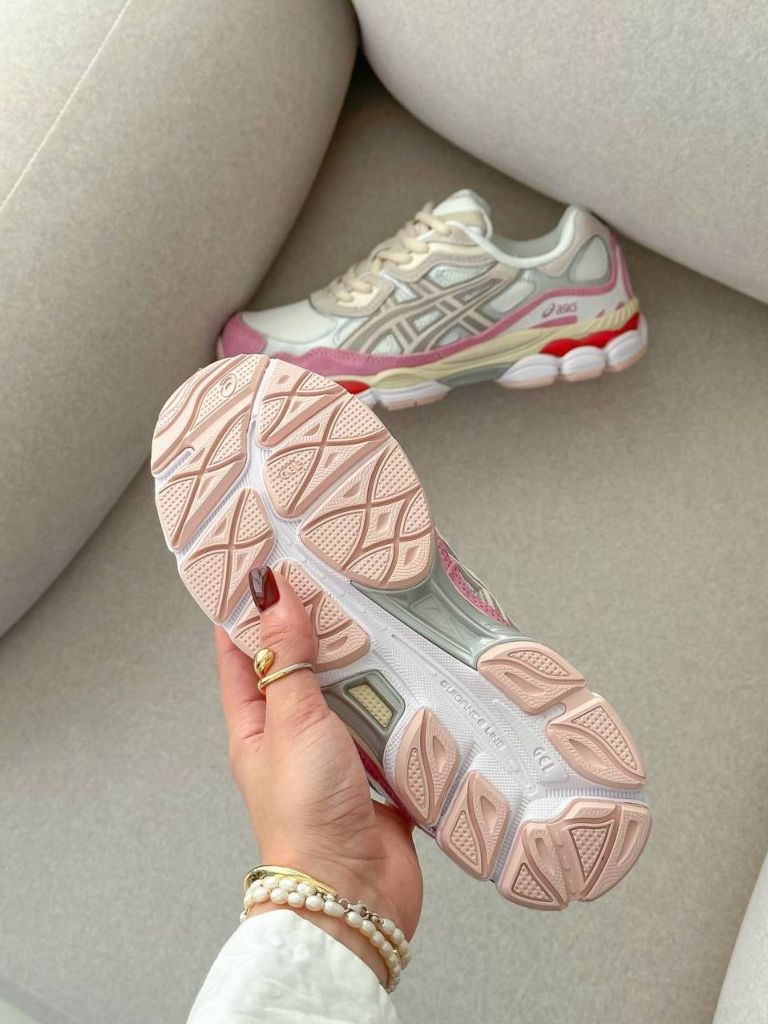 Кросівки біло-рожеві Asics Gel-Nyc Pink