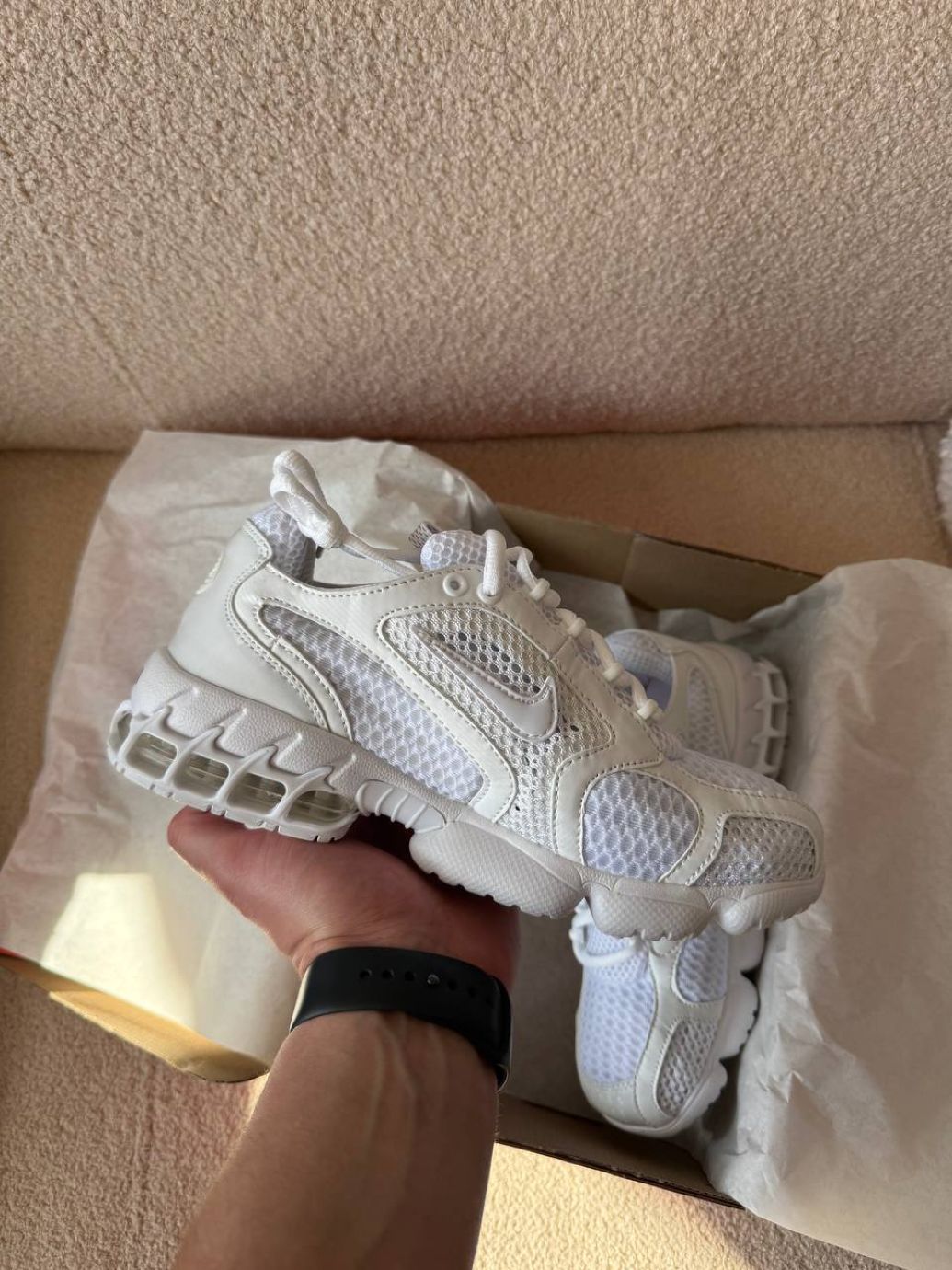 Кросівки Nike Stussy Air Zoom Spiridon Cage White