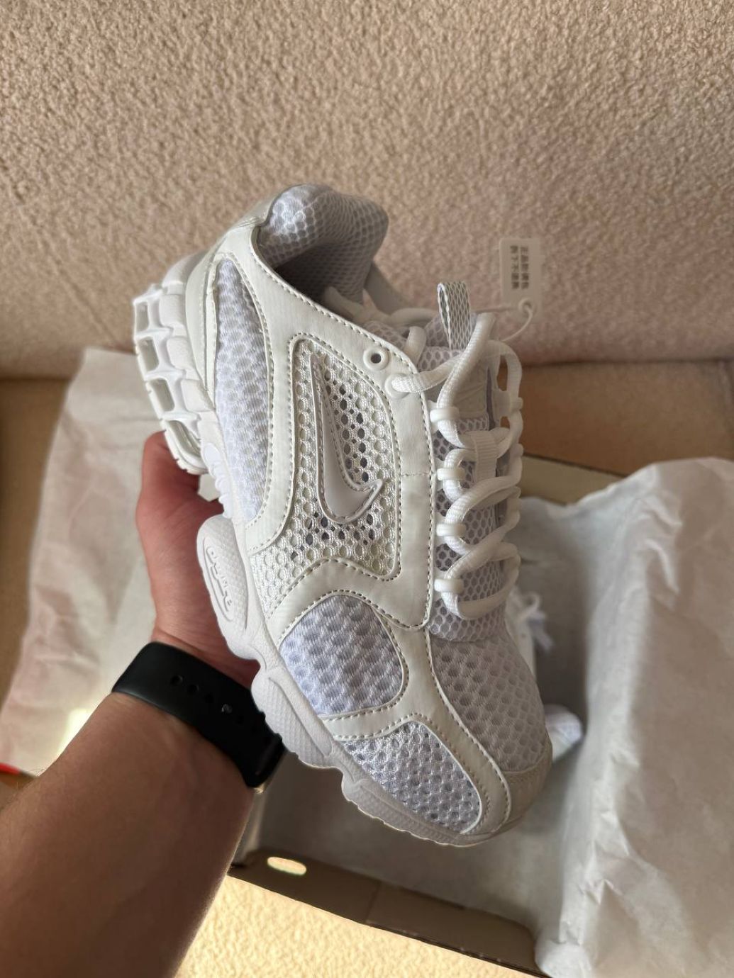 Кросівки Nike Stussy Air Zoom Spiridon Cage White