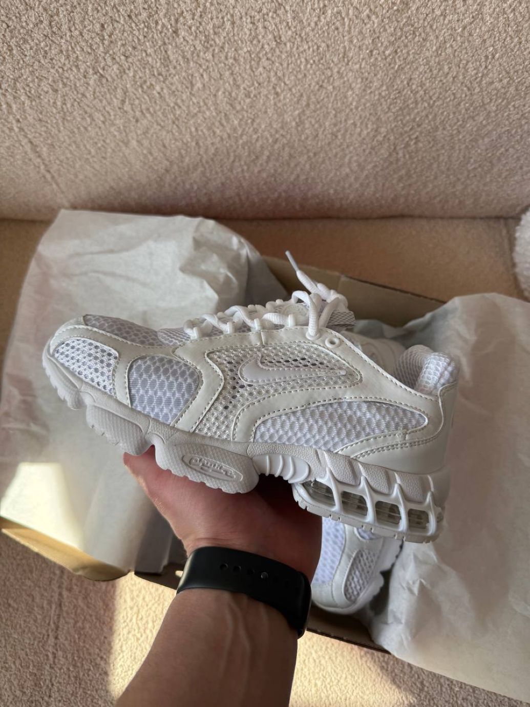 Кросівки Nike Stussy Air Zoom Spiridon Cage White