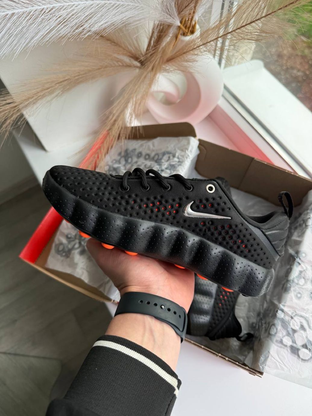Кросівки чорні літні сітка Nike Mind Black 