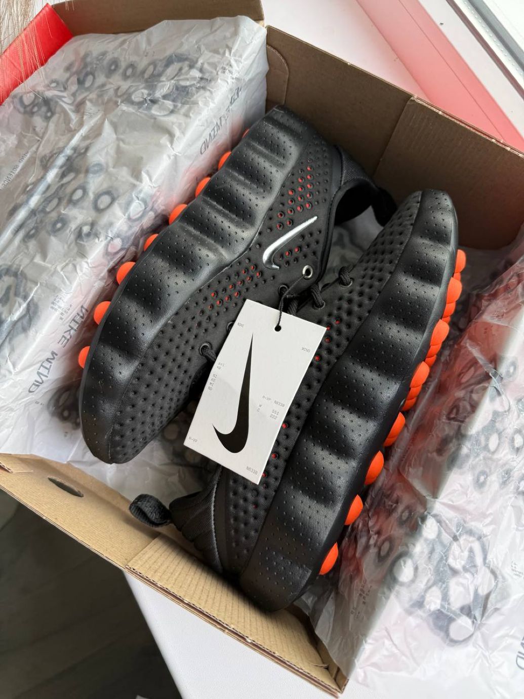 Кросівки чорні літні сітка Nike Mind Black 