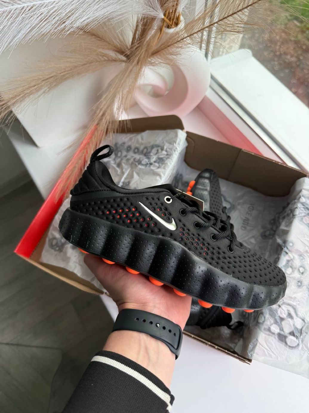 Кросівки чорні літні сітка Nike Mind Black 