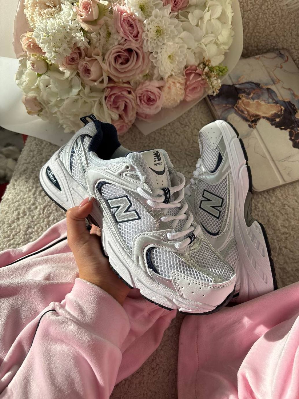 Кросівки срібні New Balance 530 Silver Premium