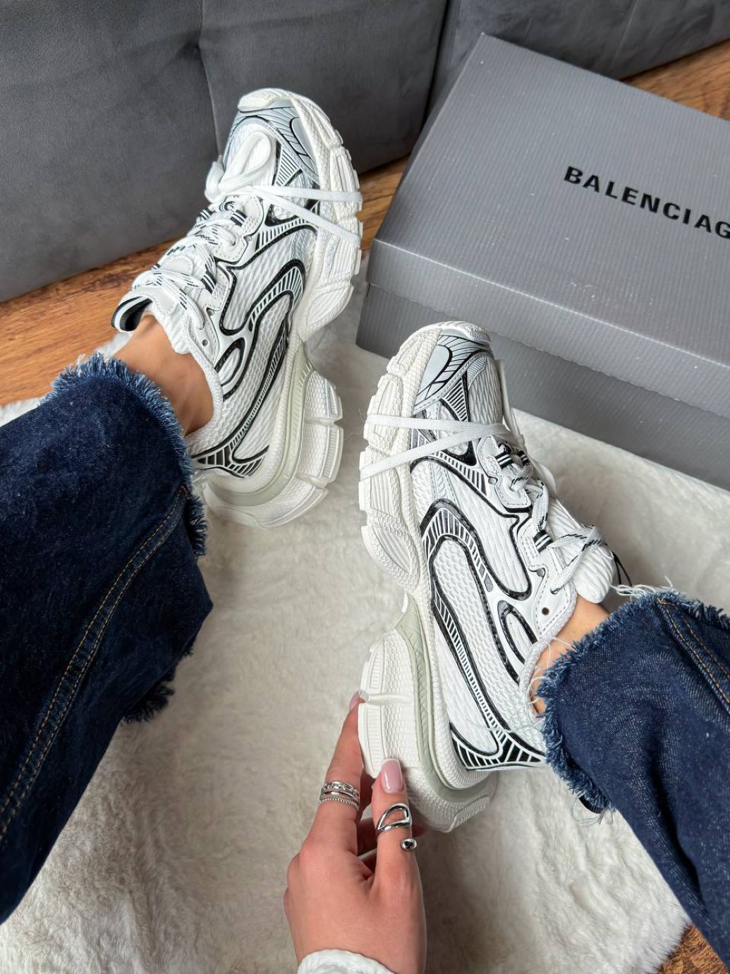 Кросівки Balenciaga 3XL White Black