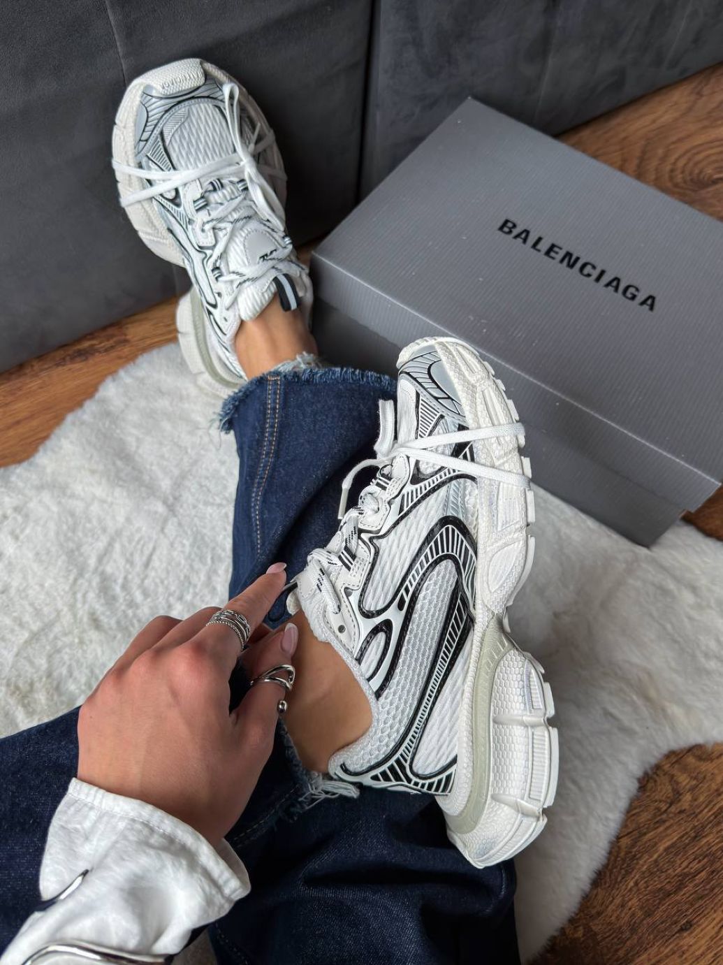 Кросівки Balenciaga 3XL White Black