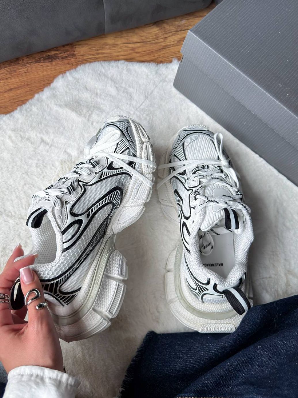 Кросівки Balenciaga 3XL White Black