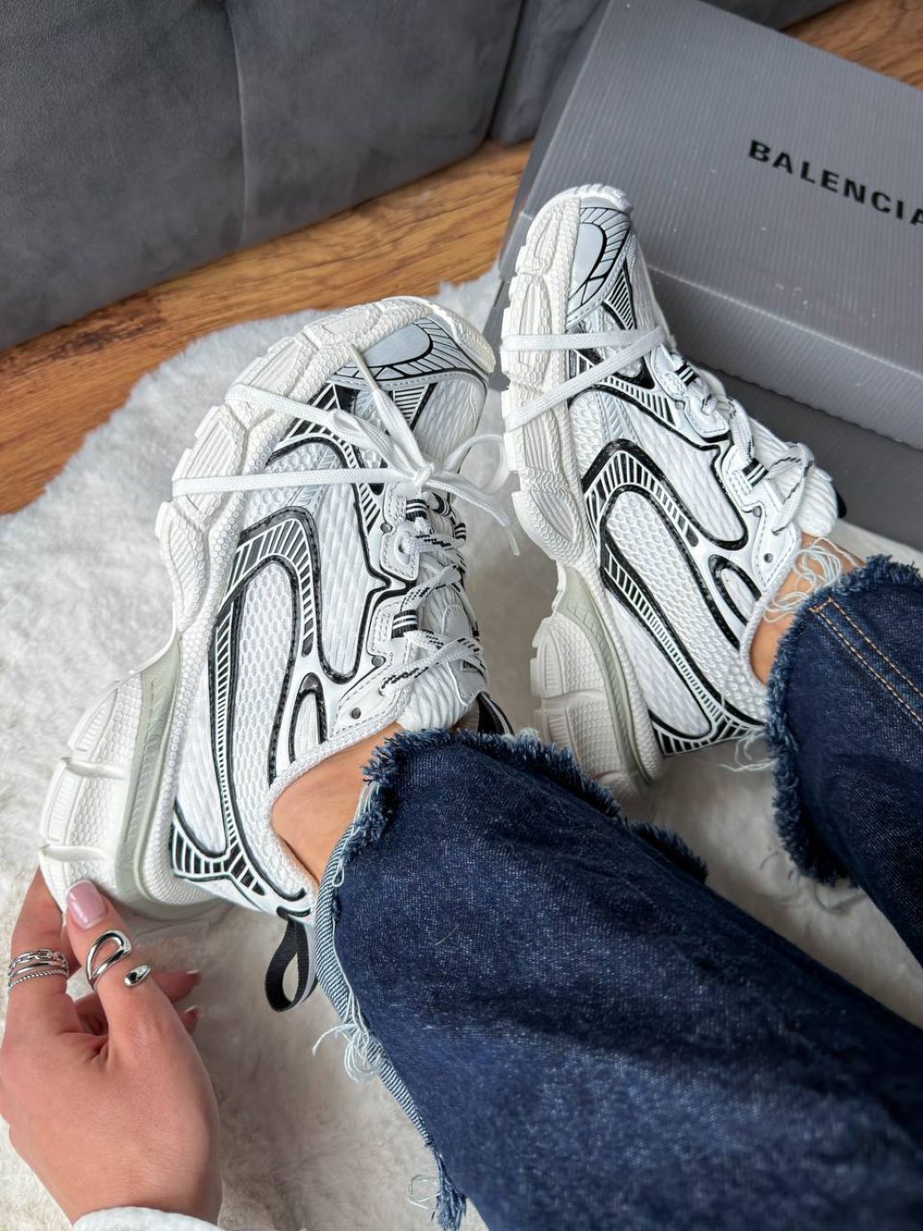 Кросівки Balenciaga 3XL White Black