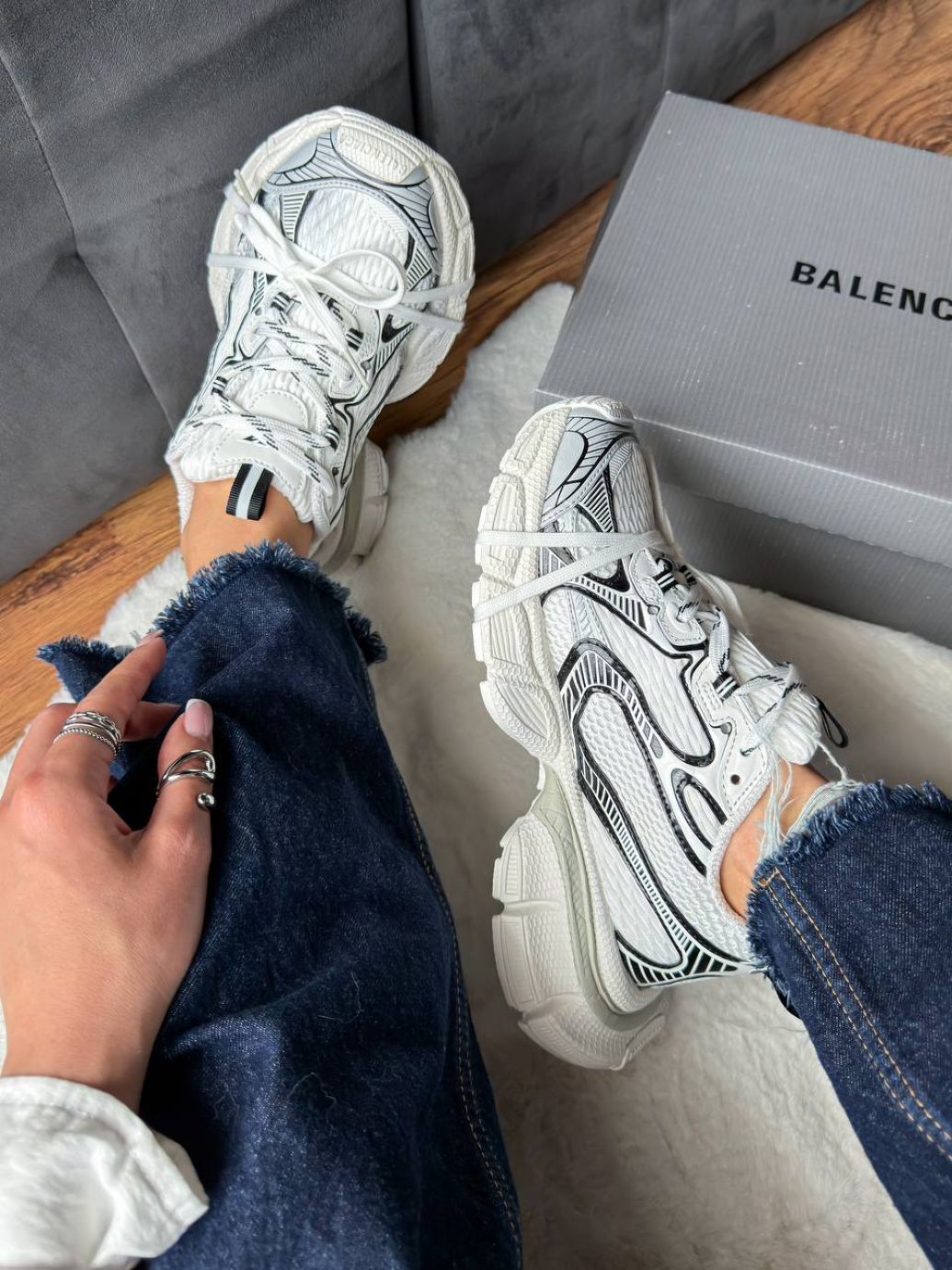 Кросівки Balenciaga 3XL White Black