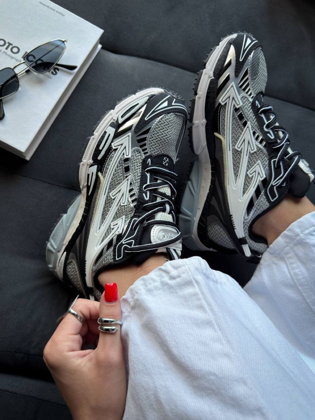 Кросівки Off White BE RIGHT BACK Grey Black