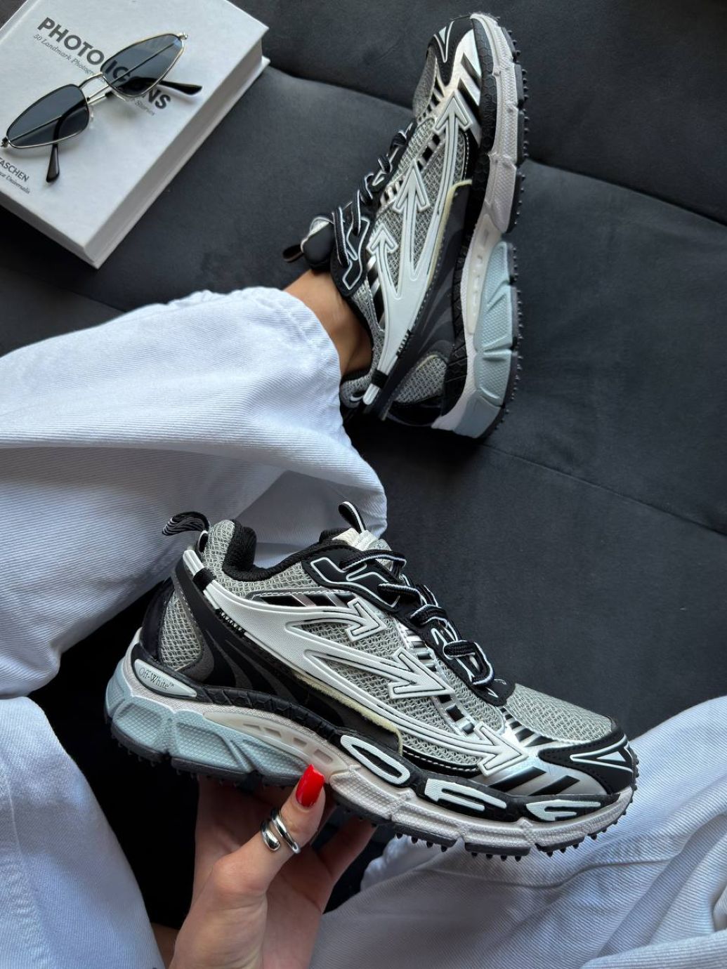 Кросівки Off White BE RIGHT BACK Grey Black