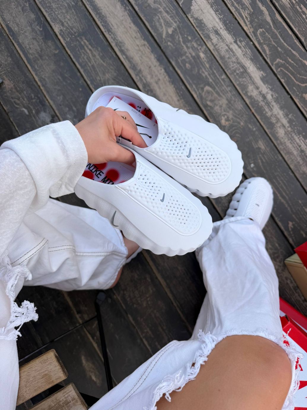 Шльопанці білі резинові Nike Mind Slide White 
