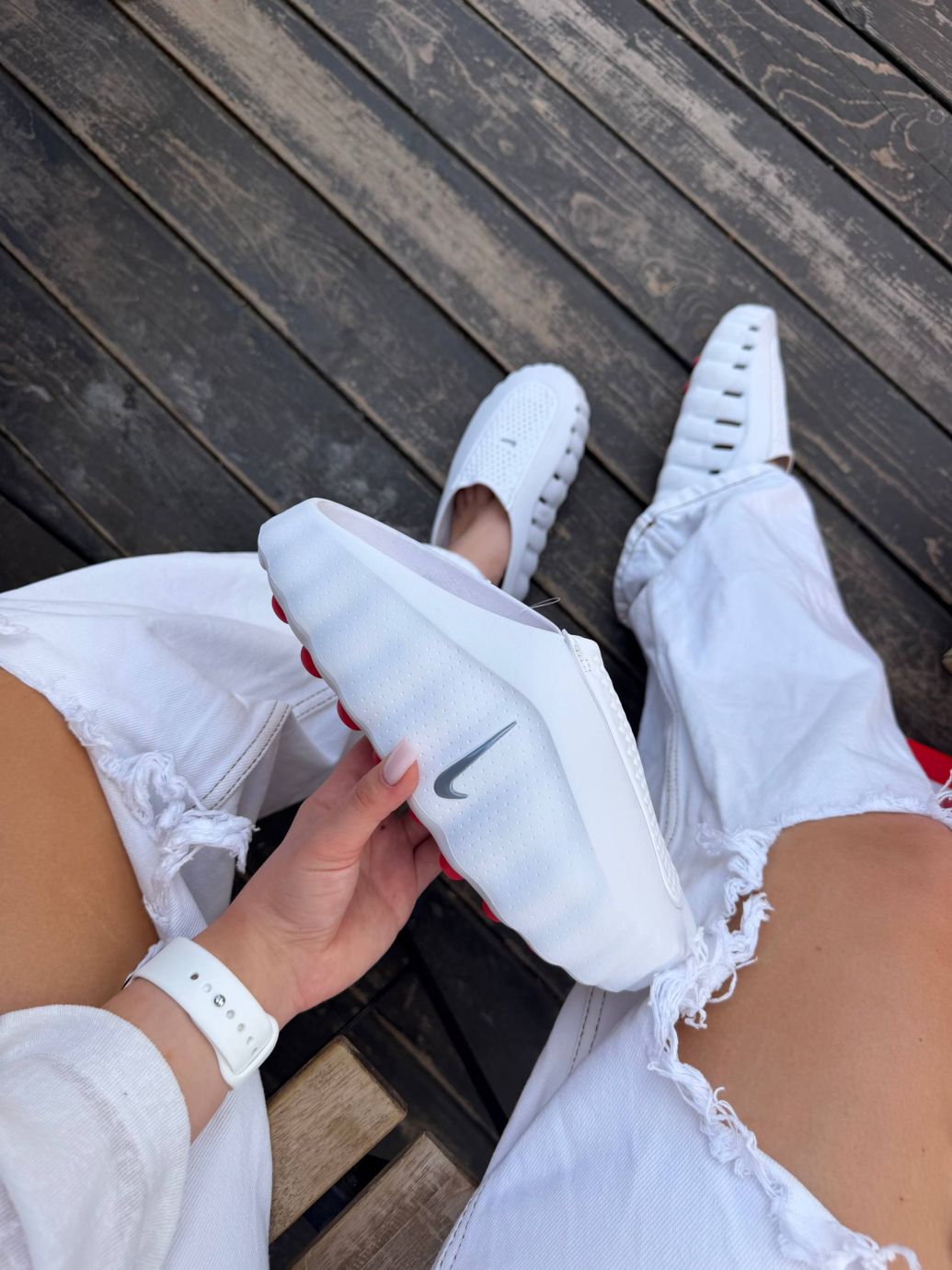 Шльопанці білі резинові Nike Mind Slide White 