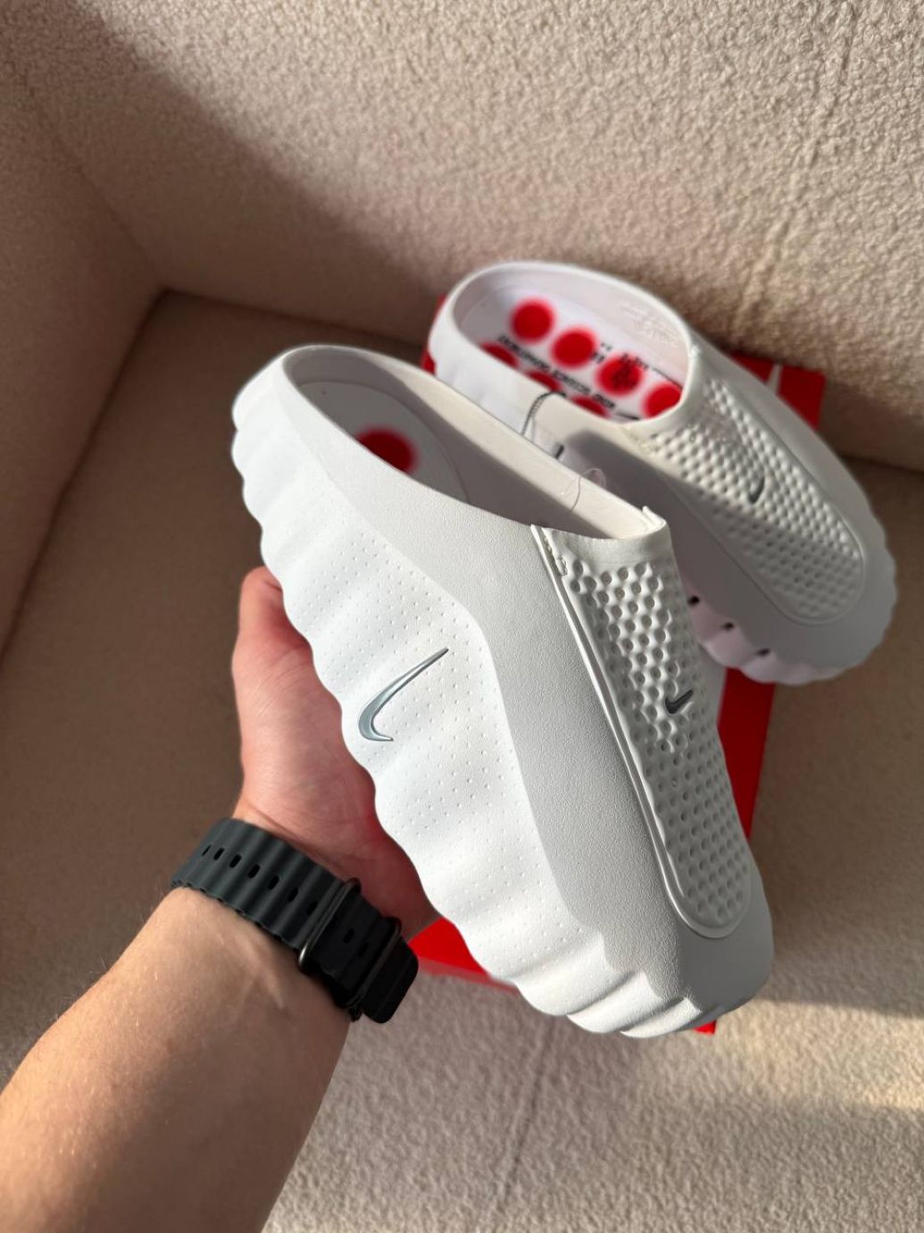 Шльопанці білі резинові Nike Mind Slide White 