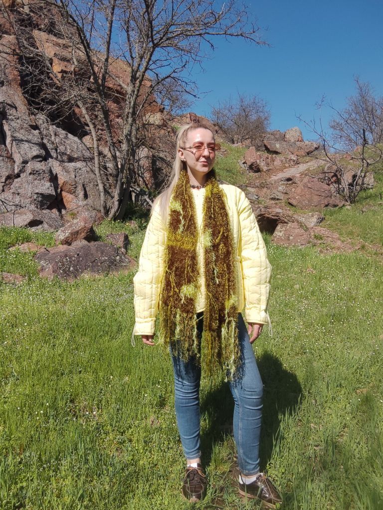 Фантазійний шарф травка в стилі Forestcore