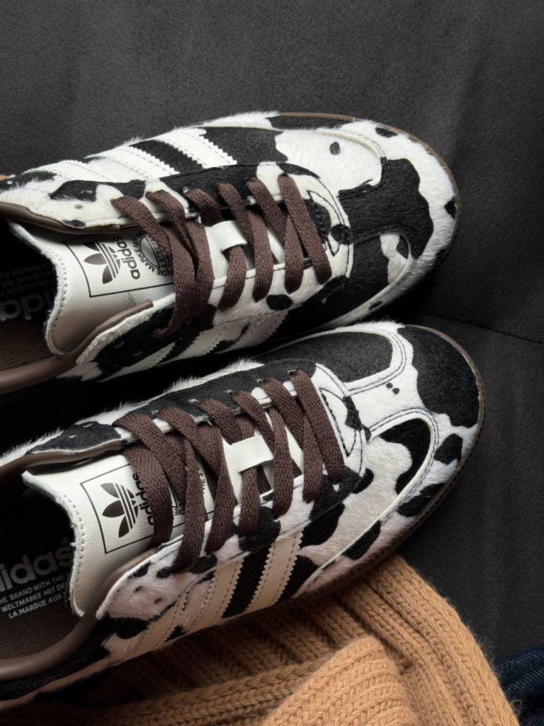 Кросівки Adidas Samba OG Cow Print Dark Brown White