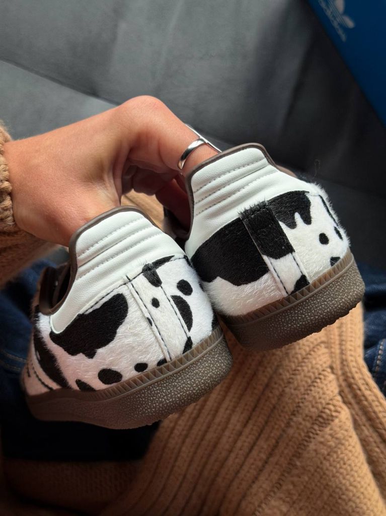 Кросівки Adidas Samba OG Cow Print Dark Brown White
