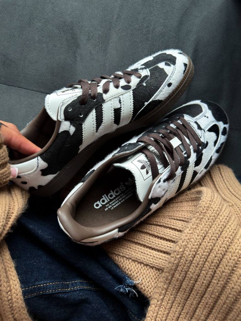 Кросівки Adidas Samba OG Cow Print Dark Brown White