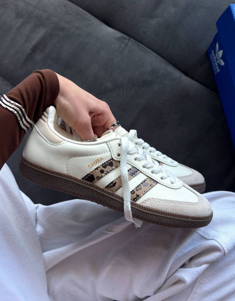 Кросівки-кеди бежеві Adidas Samba Leo