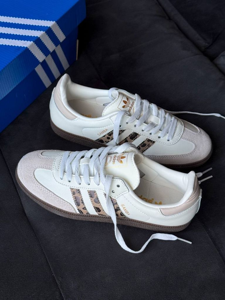 Кросівки-кеди бежеві Adidas Samba Leo