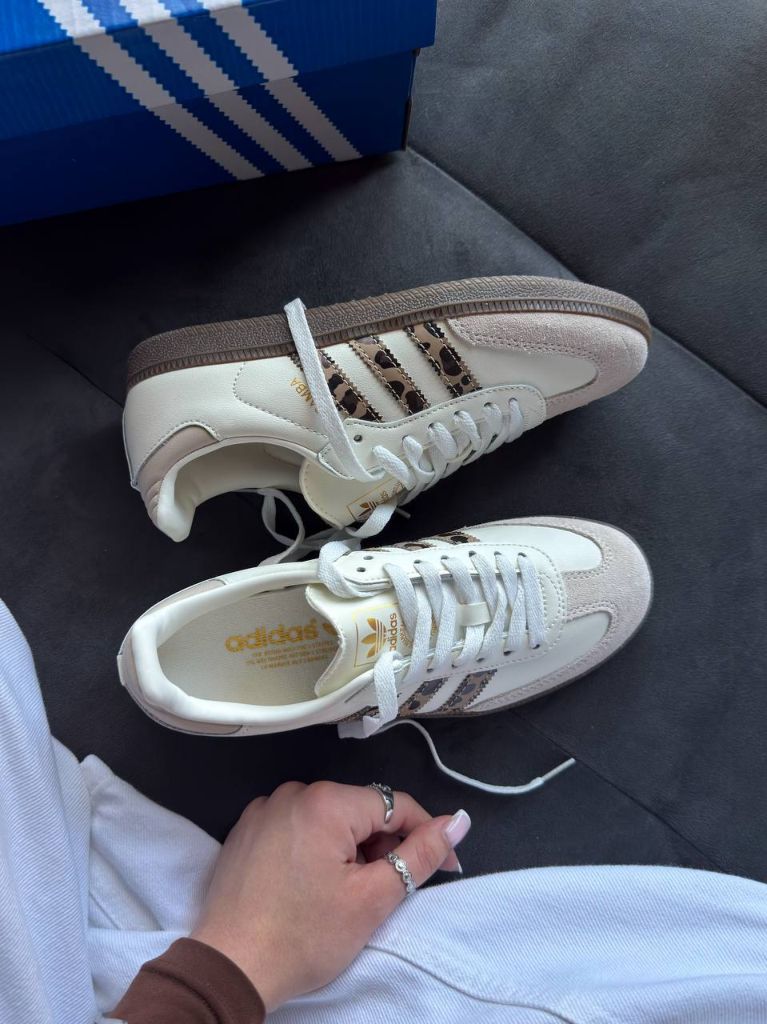 Кросівки-кеди бежеві Adidas Samba Leo