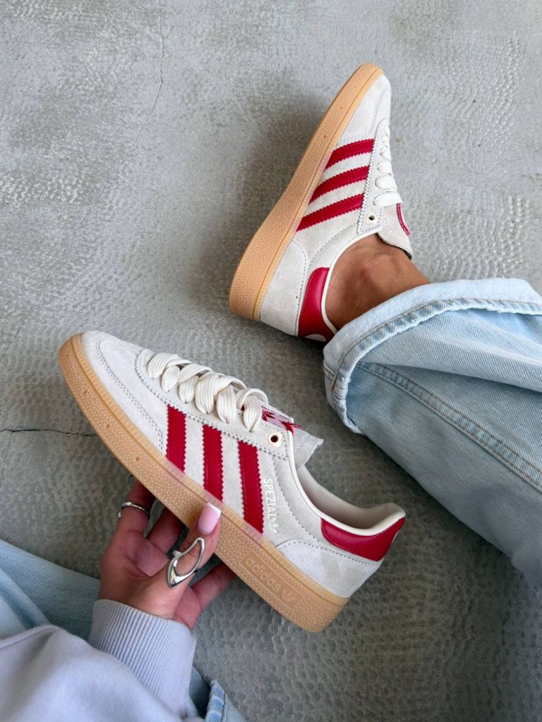 Кросівки Adidas Spezial Cream Scarlet  Valentine's Day