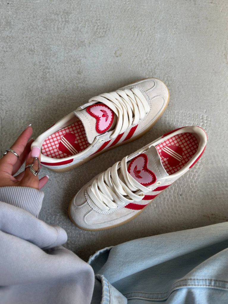 Кросівки Adidas Spezial Cream Scarlet  Valentine's Day