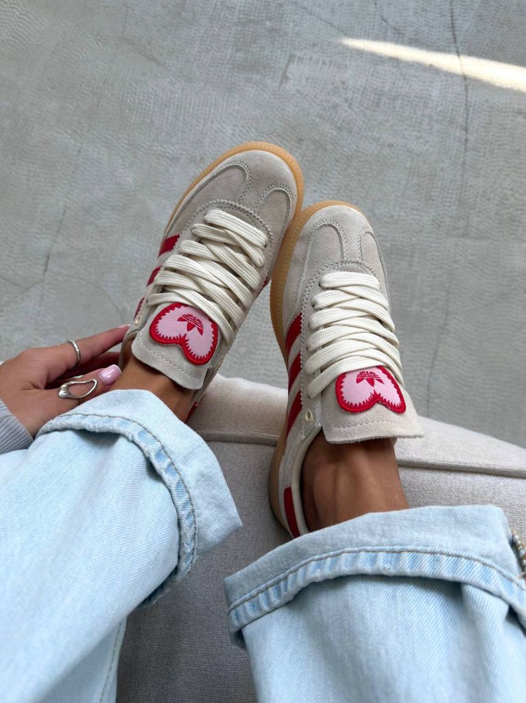 Кросівки Adidas Spezial Cream Scarlet  Valentine's Day